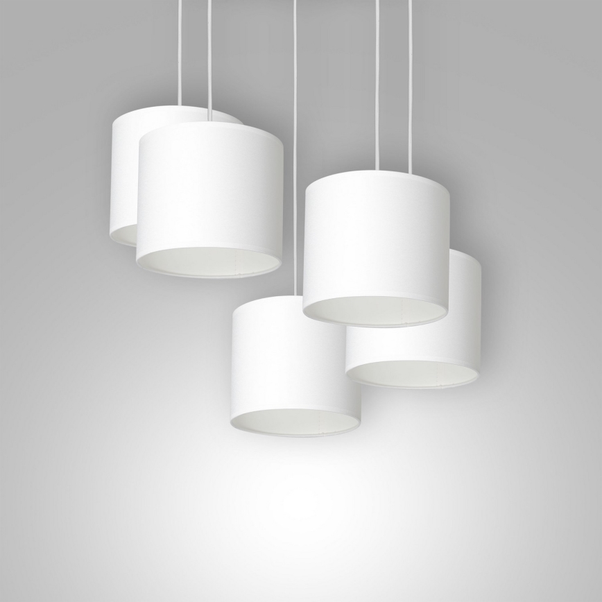 Loftlampe på kabel ARDEN 5xE27/60W/230V hvid