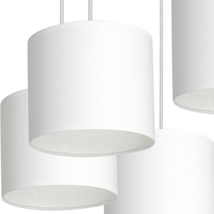 Loftlampe på kabel ARDEN 5xE27/60W/230V hvid
