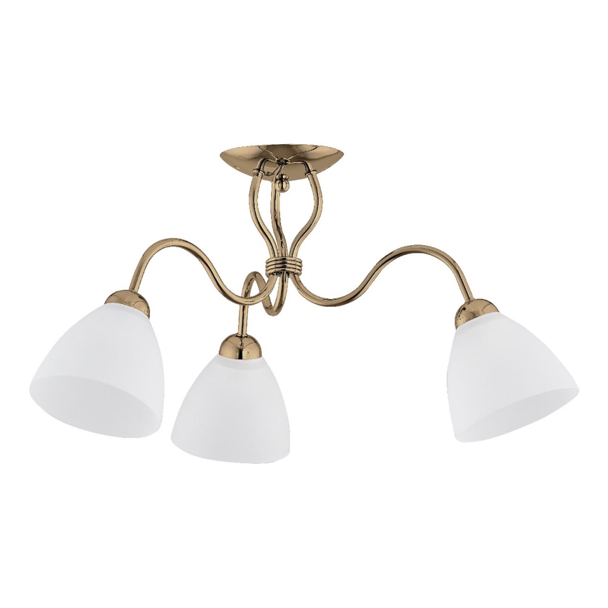 Loftlampe ARIEL 3xE27/15W/230V guldfarvet