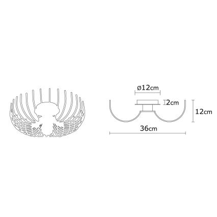 Loftlampe ASPENDOS 1xE27/40W/230V
