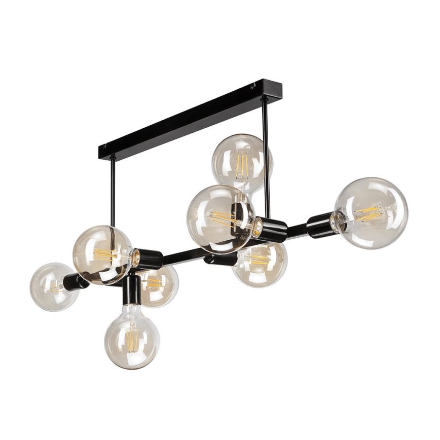 Loftlampe ASTRID 8xE27/60W/230V sort