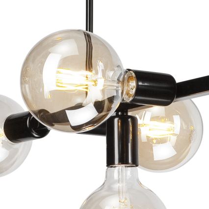 Loftlampe ASTRID 8xE27/60W/230V sort