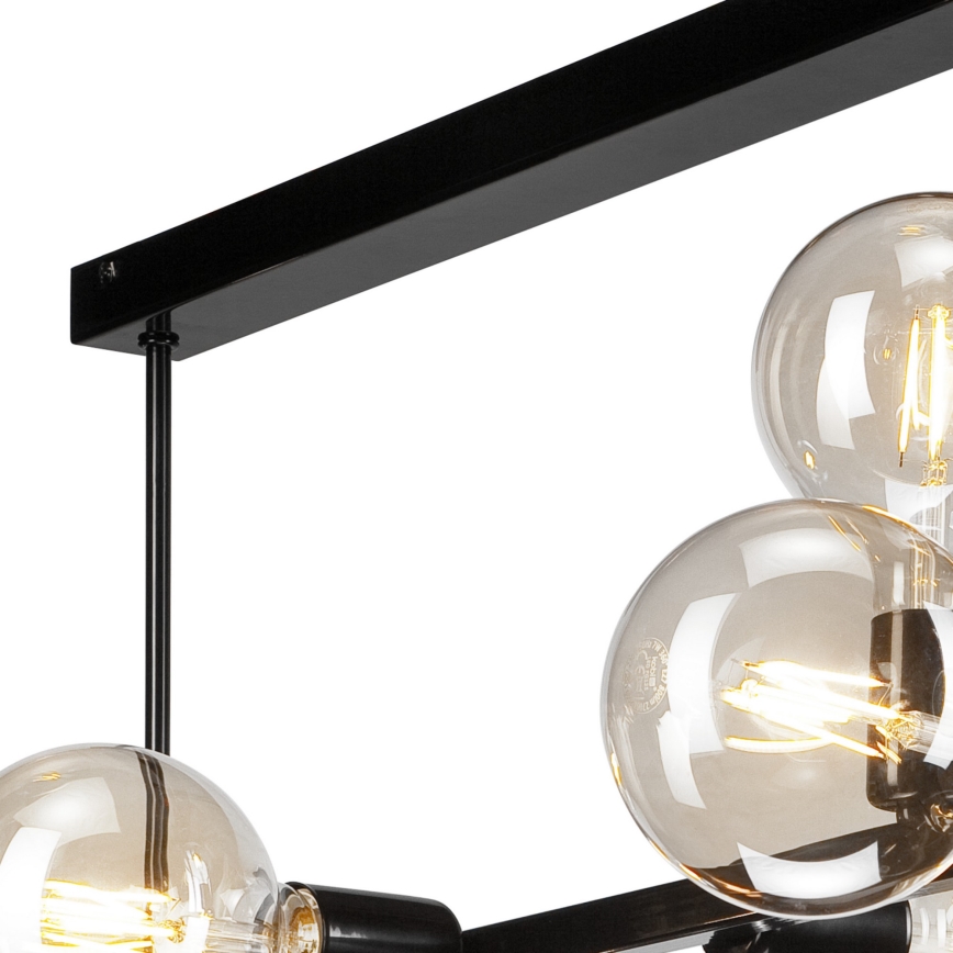 Loftlampe ASTRID 8xE27/60W/230V sort