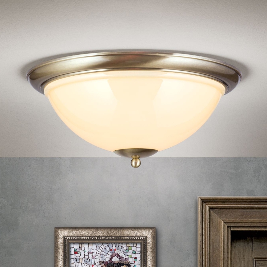 Loftlampe AUSTRIAN OLD LAMP 3xE27/60W/230V diameter 50 cm bronze/beige