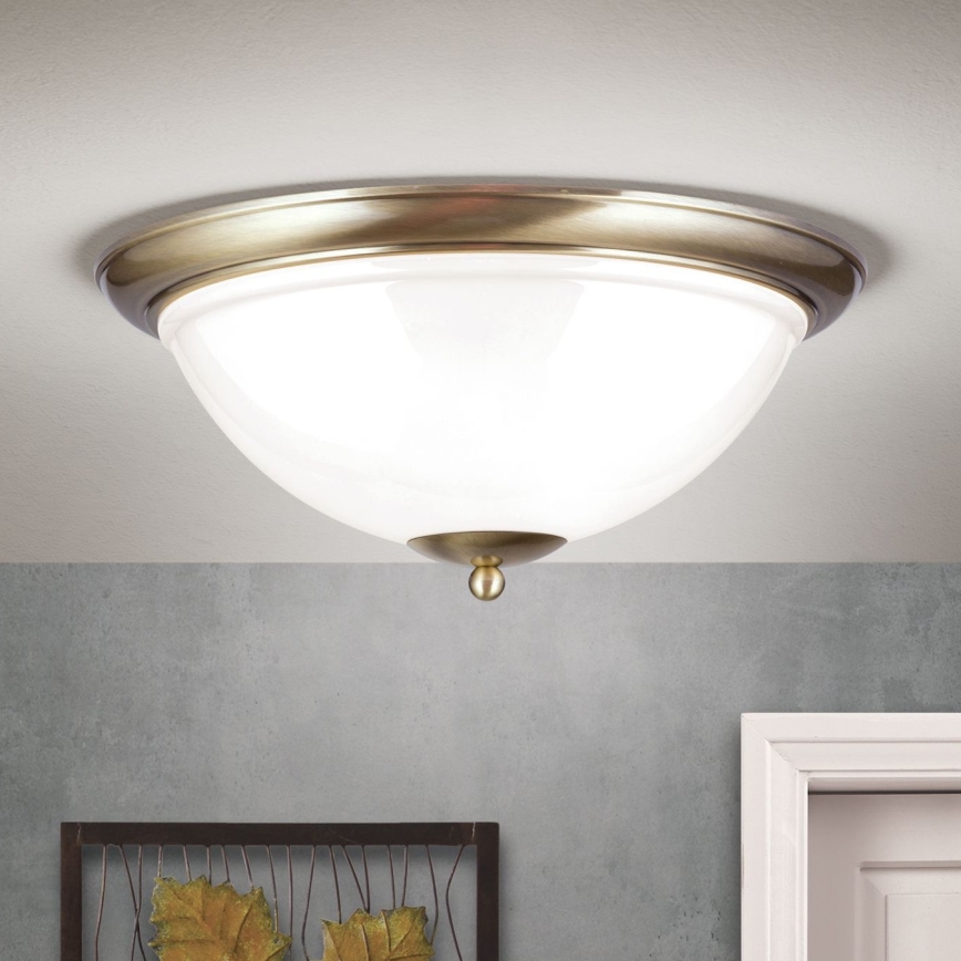 Loftlampe AUSTRIAN OLD LAMP 3xE27/60W/230V diameter 50 cm bronze/hvid