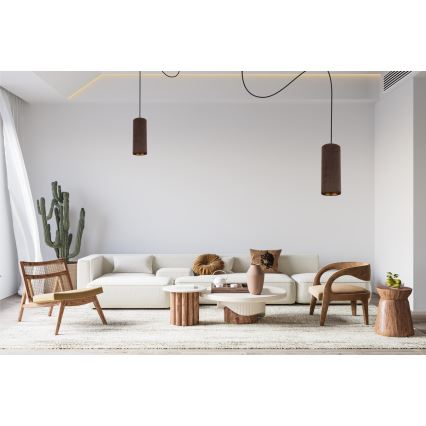 Loftlampe på kabel AVALO 2xE27/60W/230V edderkop brun/kobber