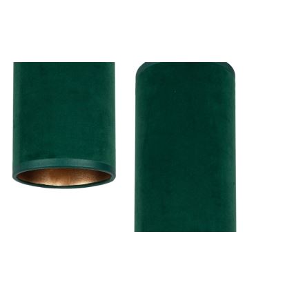 Loftlampe på ledning AVALO 2xE27/60W/230V grøn/kobber