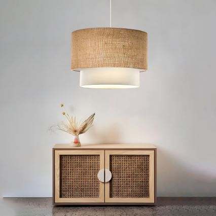 Loftlampe AYD 1xE27/15W/230V beige/hvid