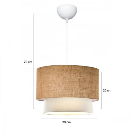 Loftlampe AYD 1xE27/15W/230V beige/hvid