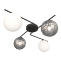 Loftlampe AZURA 4xE14/10W/230V sort/grå/hvid