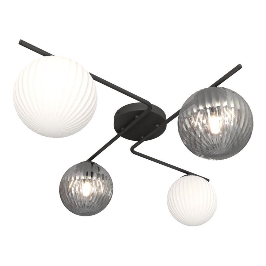 Loftlampe AZURA 4xE14/10W/230V sort/grå/hvid