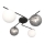 Loftlampe AZURA 4xE14/10W/230V sort/grå/hvid