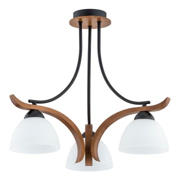 Loftlampe BAFIA 3xE27/15W/230V brun