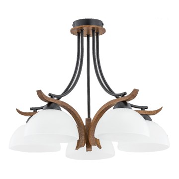 Loftlampe BAFIA 5xE27/15W/230V brun