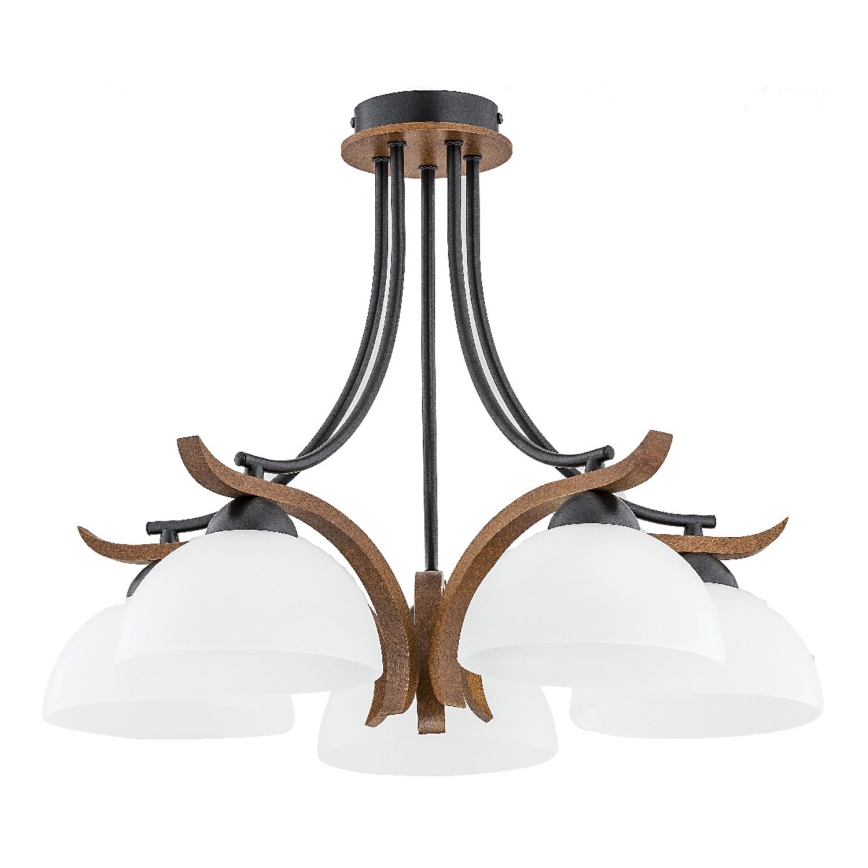 Loftlampe BAFIA 5xE27/15W/230V brun