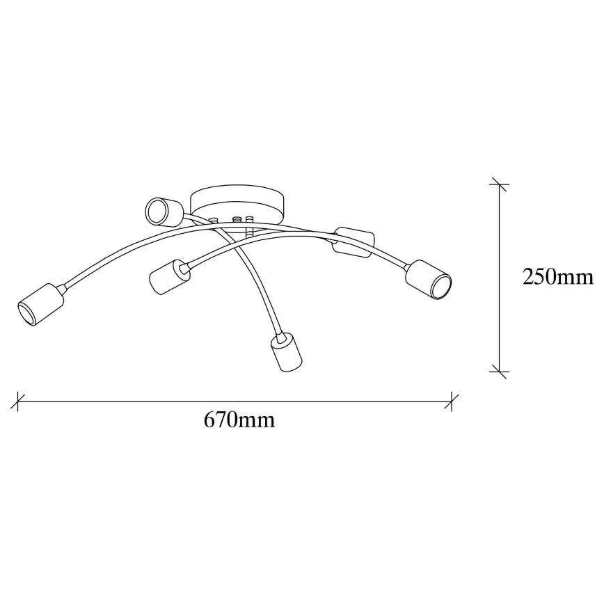 Loftlampe BANANA 6xE27/40W/230V