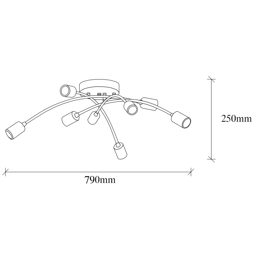 Loftlampe BANANA 8xE27/40W/230V