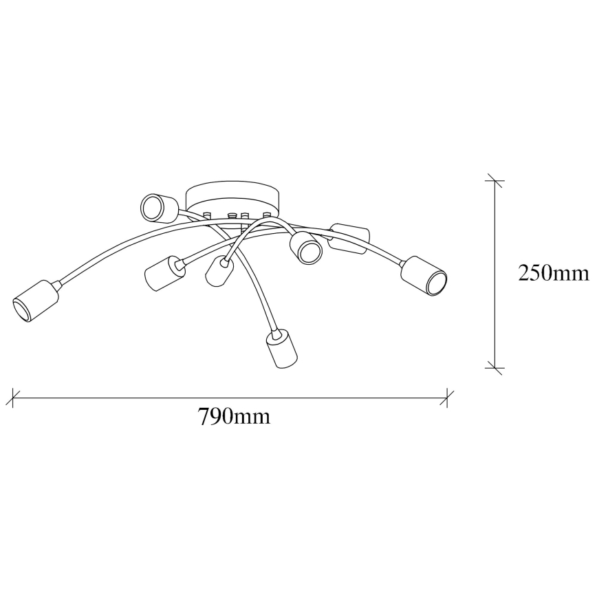 Loftlampe BANANA 8xE27/40W/230V