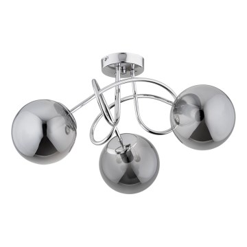 Loftlampe BANKO 3xE14/10W/230V skinnende krom