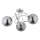 Loftlampe BANKO 3xE14/10W/230V skinnende krom