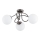 Loftlampe BANKO 3xE14/10W/230V sort skinnende krom