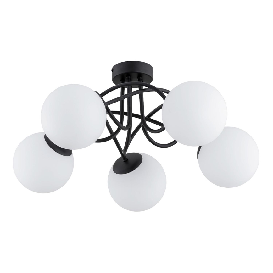 Loftlampe BANKO 5xE14/10W/230V sort