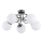 Loftlampe BANKO 5xE14/10W/230V sort skinnende krom