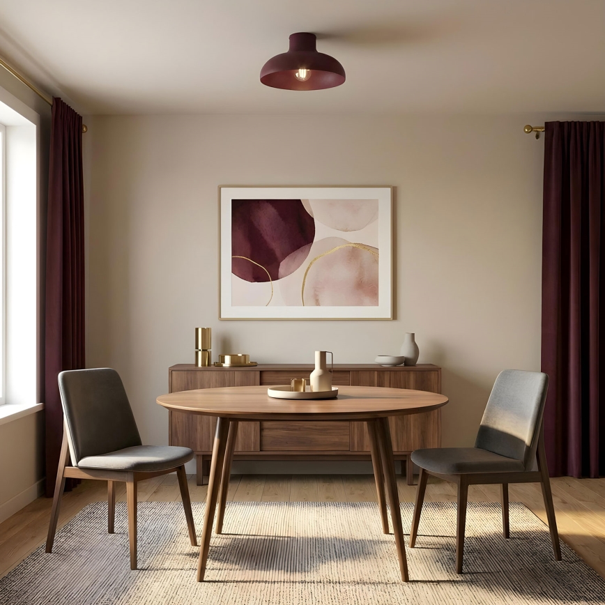 Loftlampe BASCA 1xE27/15W/230V Ø 40 cm bordeaux