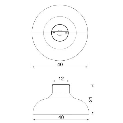 Loftlampe BASCA 1xE27/15W/230V Ø 40 cm bronzefarvet
