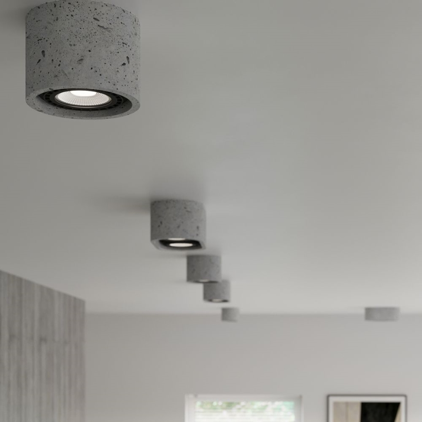 Loftlampe BASIC AR111 1xGU10/40W/230V betongrå