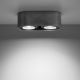 Loftlampe BASIC AR111 2xGU10/40W/230V betongrå