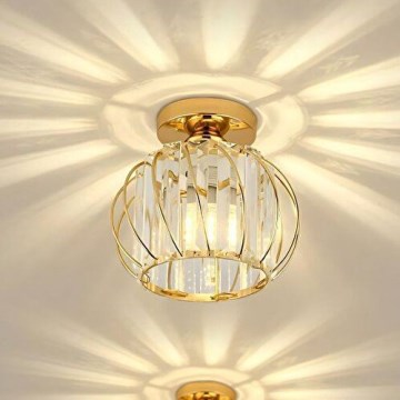 Loftlampe BELLA 1xE27/40W/230V Ø 20 cm guld