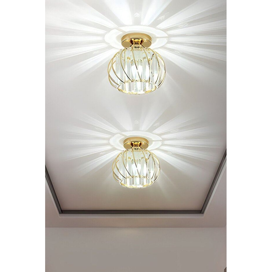 Loftlampe BELLA 1xE27/40W/230V Ø 20 cm guld
