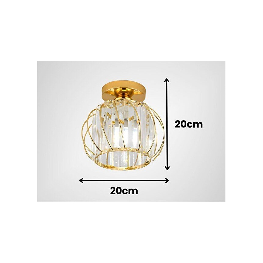 Loftlampe BELLA 1xE27/40W/230V Ø 20 cm guld