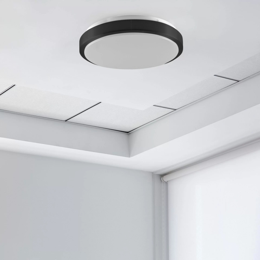 Loftlampe BENEDYKT 2xE27/20W/230V diameter 33 cm sort
