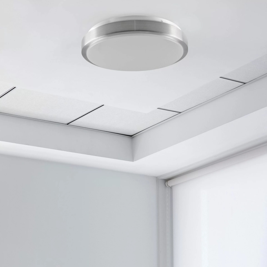 Loftlampe BENEDYKT 2xE27/20W/230V diameter 33 cm sølvfarvet