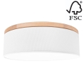 Loftlampe BENITA 2xE27/25W/230V diameter 48 cm hvid/eg – FSC certificeret