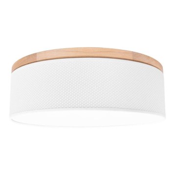 Loftlampe BENITA 2xE27/25W/230V diameter 48 cm hvid/eg