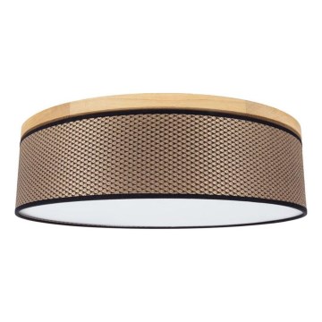 Loftlampe BENITA 4xE27/25W/230V diameter 58 cm brun/eg