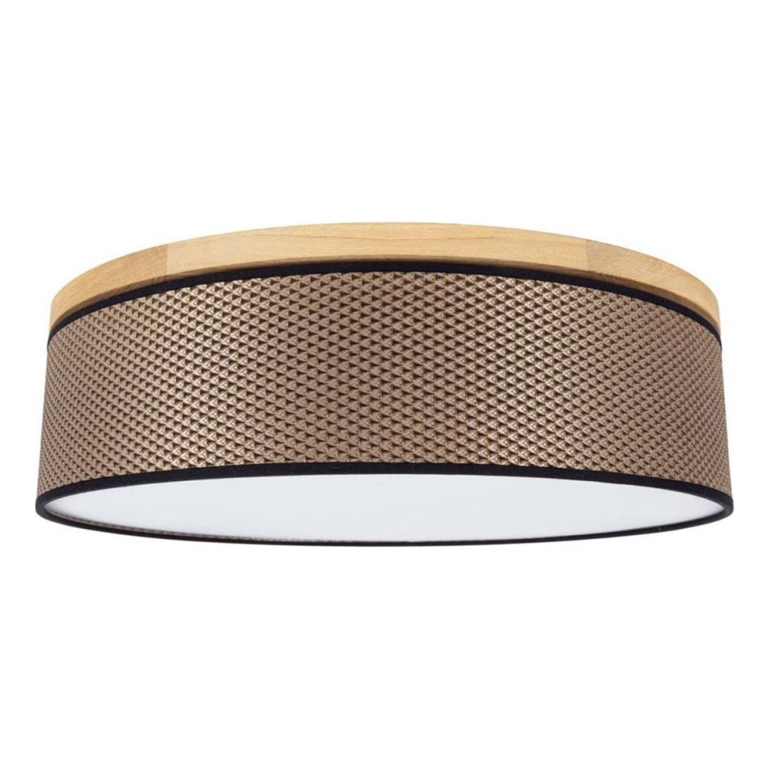 Loftlampe BENITA 4xE27/25W/230V diameter 58 cm brun/eg