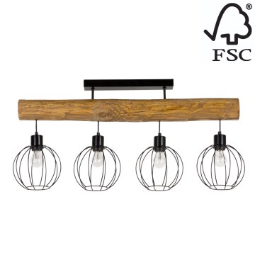 Loftlampe BERIS 4xE27/25W/230V fyrretræ - FSC-certificeret