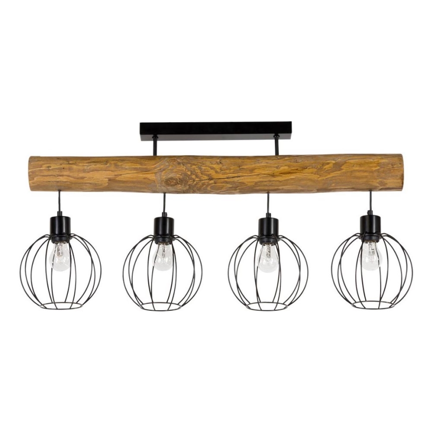 Loftlampe BERIS 4xE27/25W/230V fyrretræ