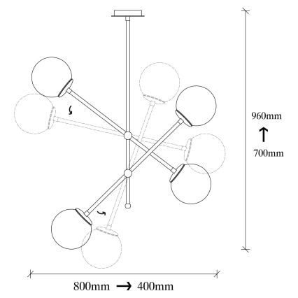 Loftlampe BEST 4xE27/100W/230V