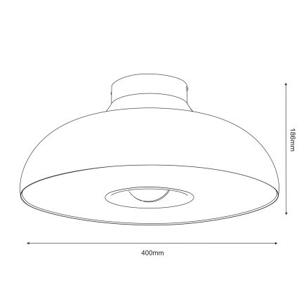 Loftlampe BILBAO 1xE27/15W/230V beige