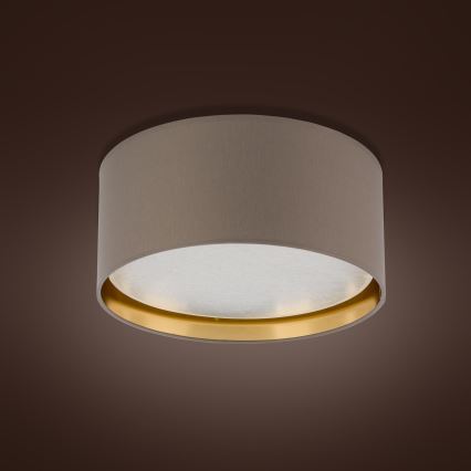 Loftlampe BILBAO 4xE27/15W/230V diam. 45 cm brun/guld