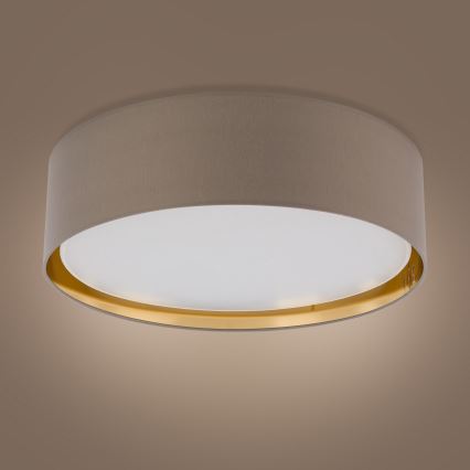 Loftlampe BILBAO 4xE27/15W/230V diam. 60 cm brun/guld