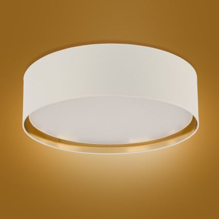 Loftlampe BILBAO 4xE27/15W/230V diam. 60 cm hvid/guld