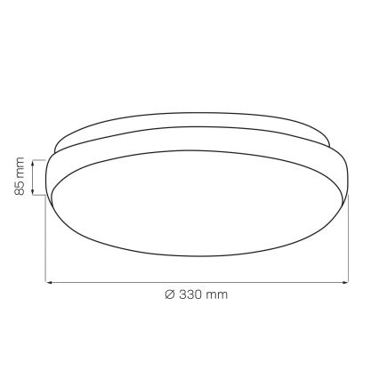 Loftlampe BOGDAN 2xE27/20W/230V diameter 33 cm hvid