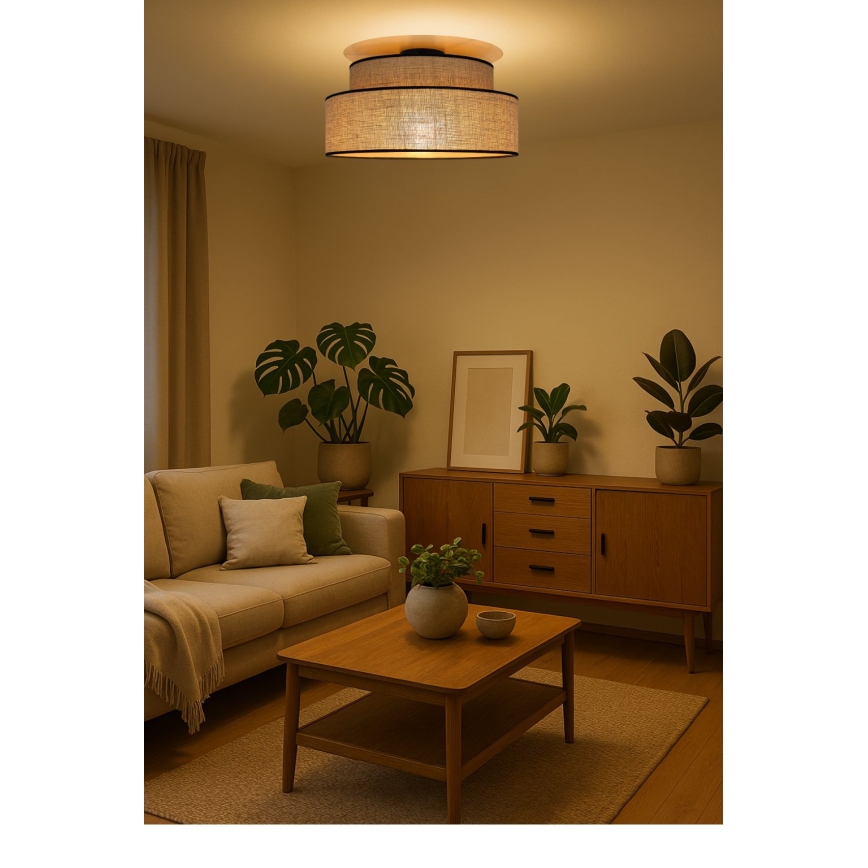Loftlampe BOHO 1xE27/60W/230V beige