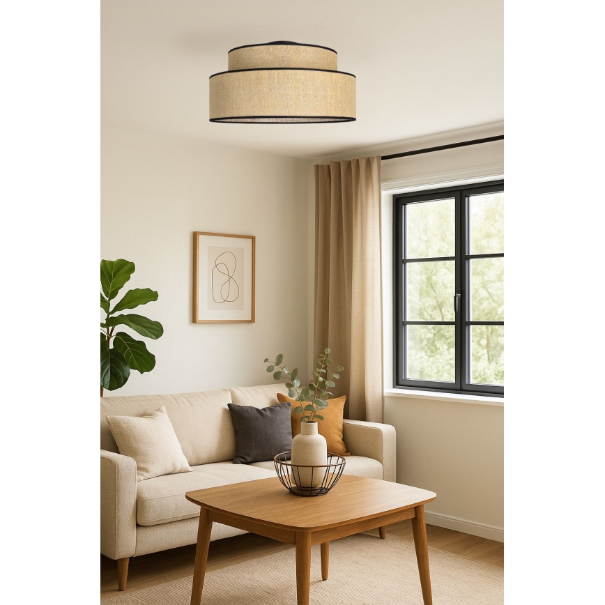 Loftlampe BOHO 1xE27/60W/230V beige